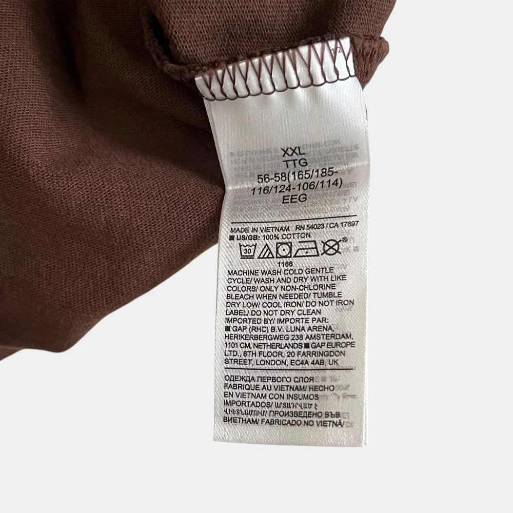 Banana Republic Men Heavyweight Cotton XXL Crewneck Shirt Brown Relaxed Fit NWT